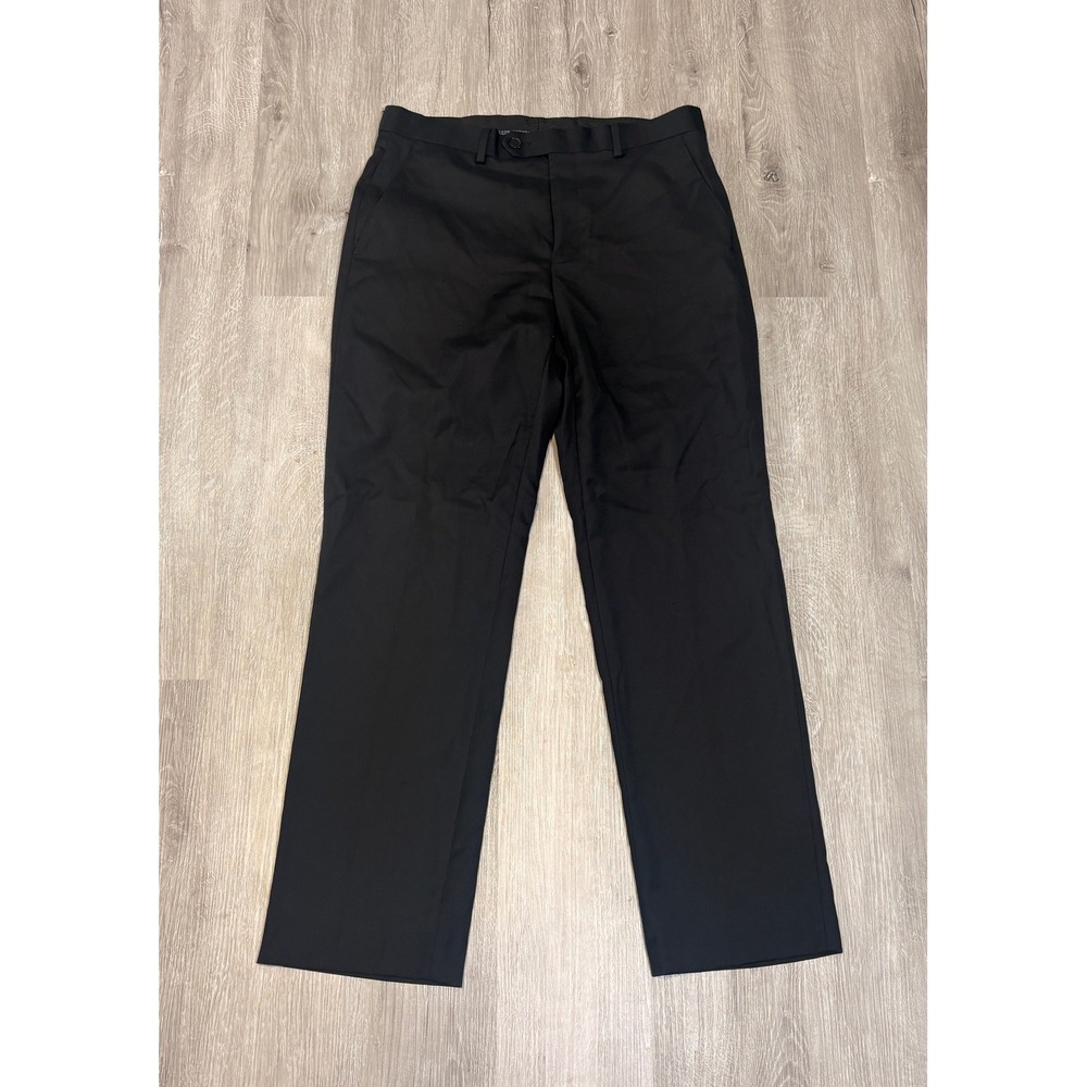 Lauren Ralph Lauren Mens Black Wool Blend Natural Stretch Dress Pants 31W x 30L